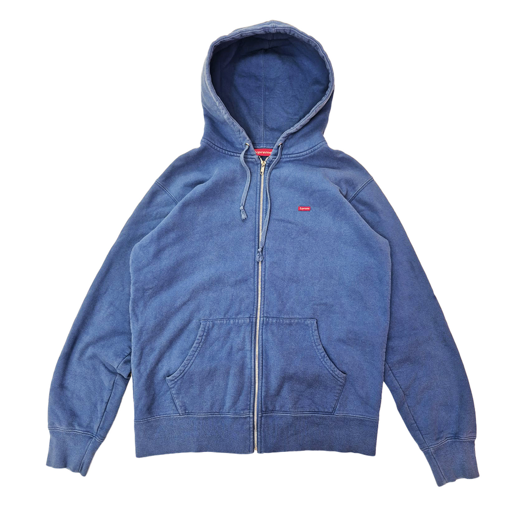 Supreme Mini Box Logo Blue Zip Sweater (L)