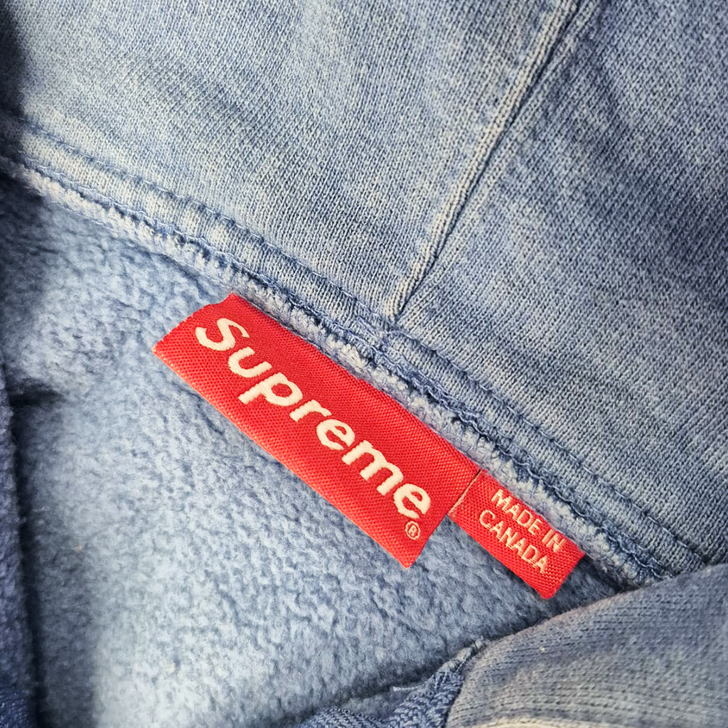 Supreme Mini Box Logo Blue Zip Sweater (L)