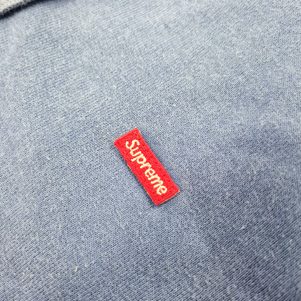 Supreme Mini Box Logo Blue Zip Sweater (L)