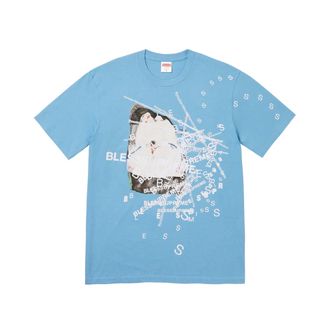 supreme x bless observed in a dream blue tee FW23