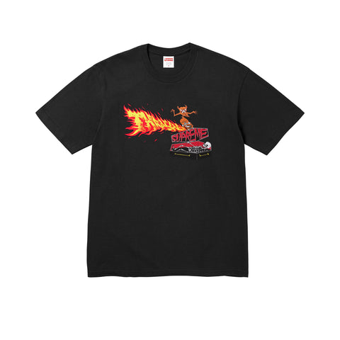 Supreme x Thrasher Back Tail Black Tee