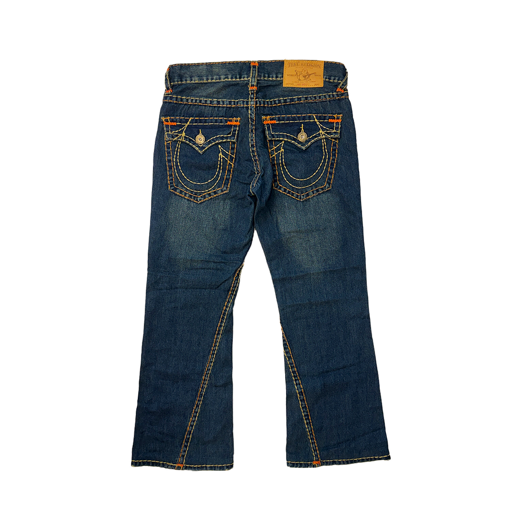 True Religion Orange Thick Stitch Baggy Pants (32)