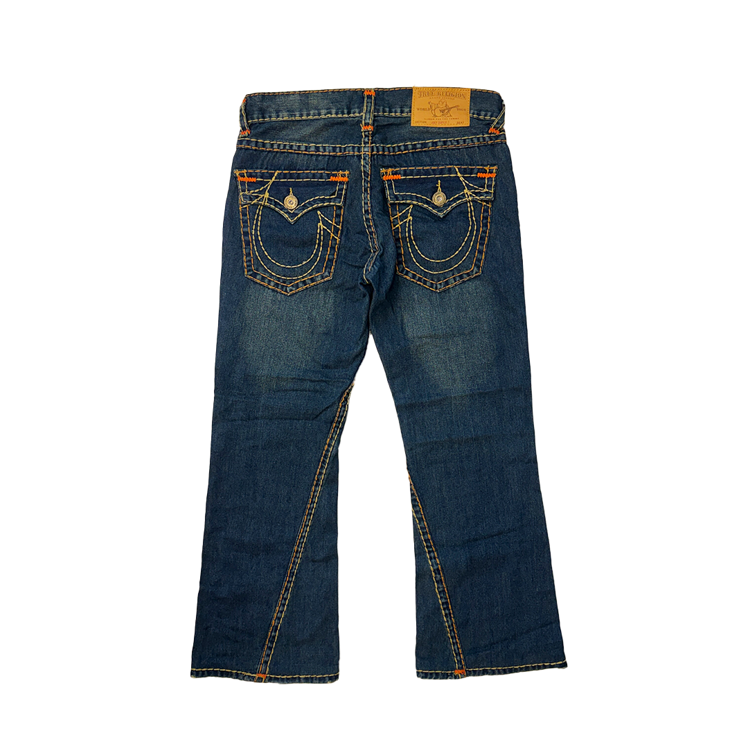 True Religion Orange Thick Stitch Baggy Pants (32)