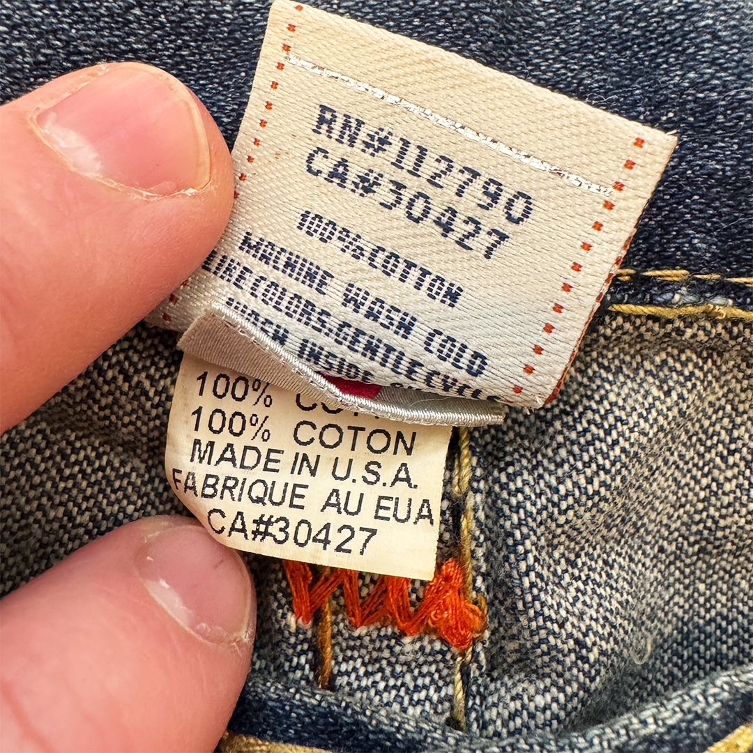 True Religion Orange Thick Stitch Baggy Pants (32)