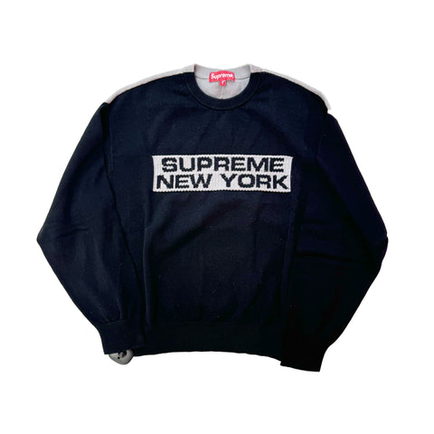 Supreme 2-Tones Black & Grey Sweater (S)