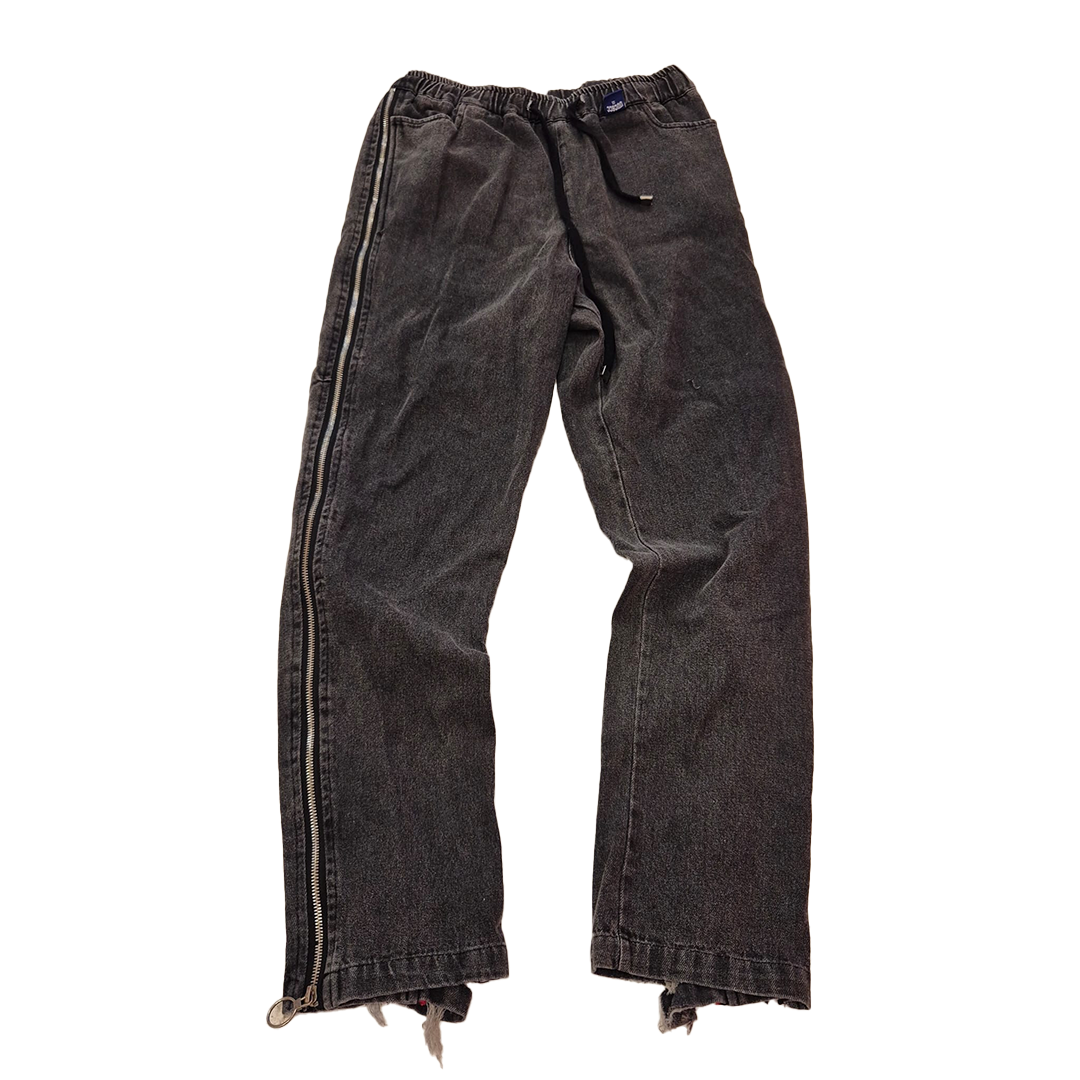 Y2K Zipper Gimmick Denim Pants (One Size)