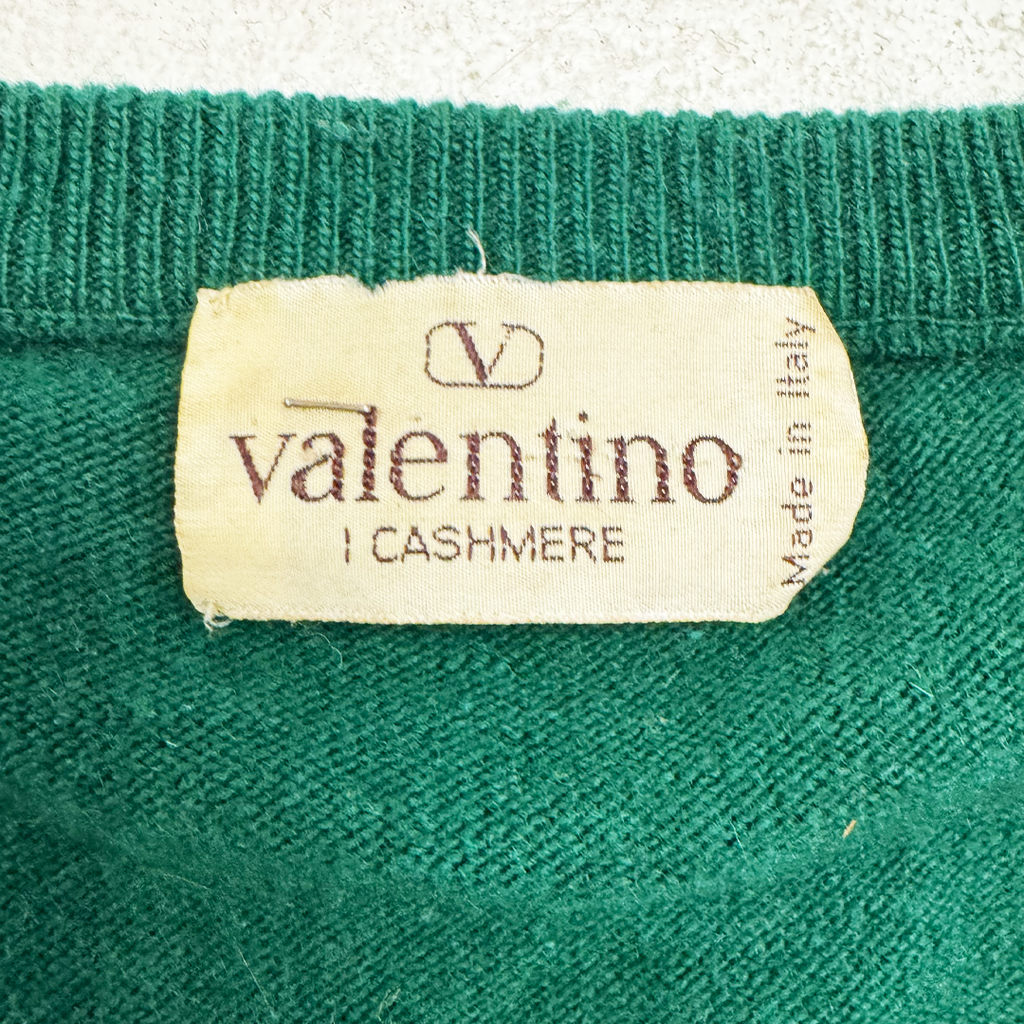 Valentino Vintage Green Cashmere Sweater (S)