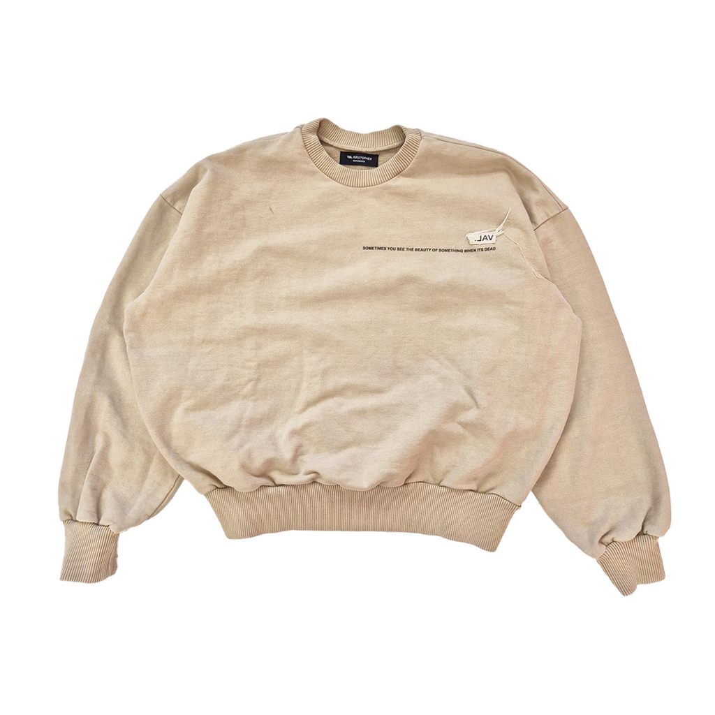 Val Kristopher Beige Heavy Sweater (S)