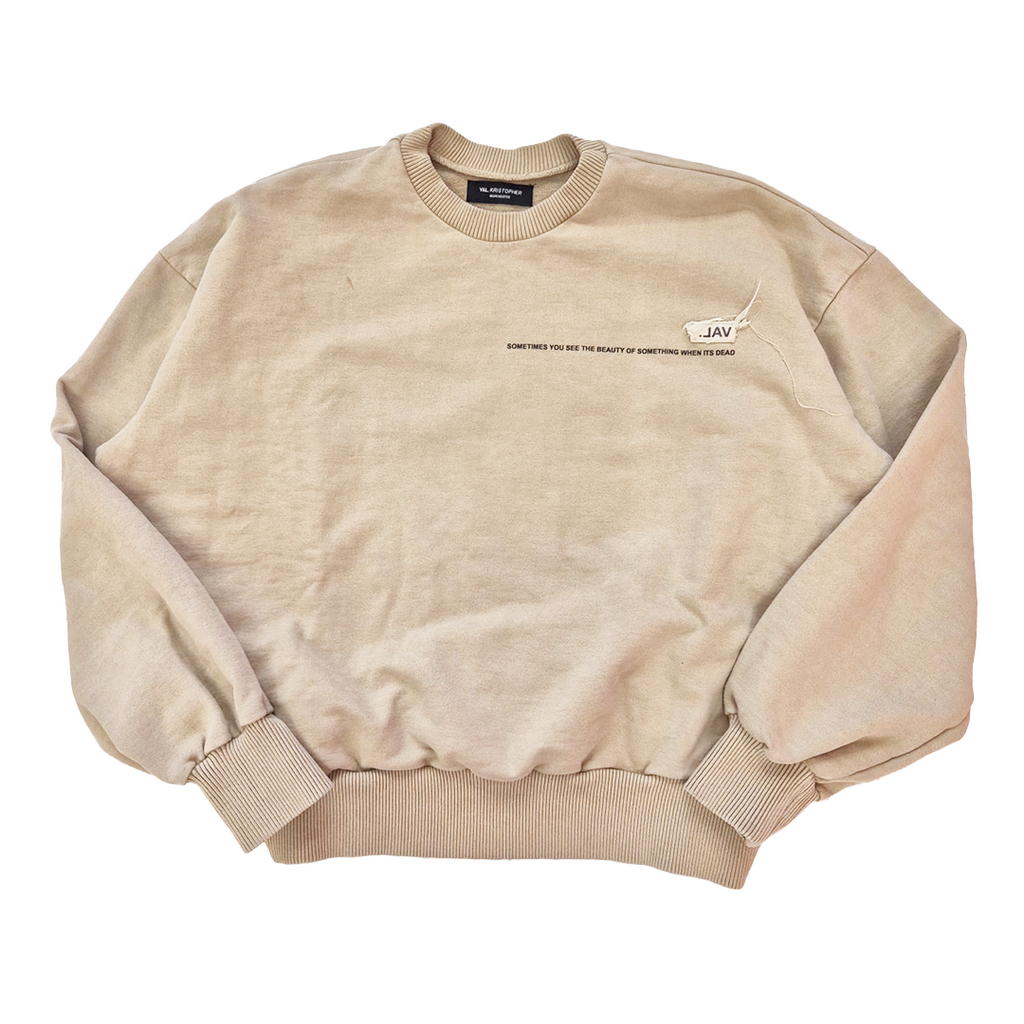 Val Kristopher Beige Heavy Sweater (S)