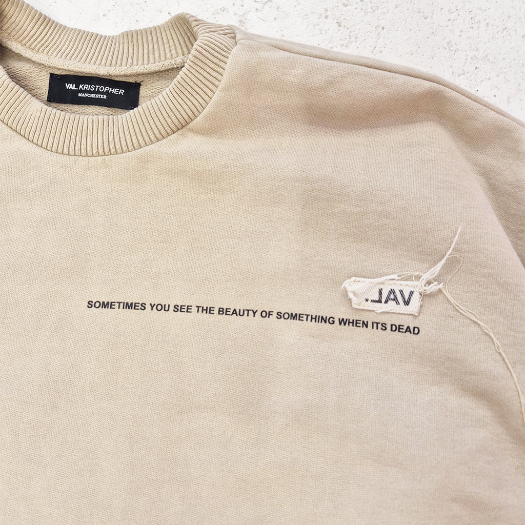 Val Kristopher Beige Heavy Sweater (S)