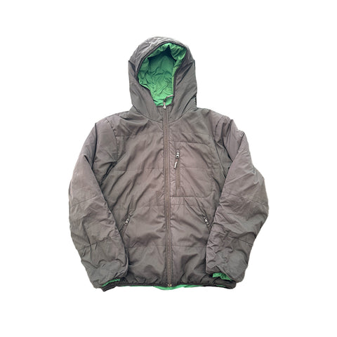 Supreme Reversible Green & Black Hooded Puffy Jacket