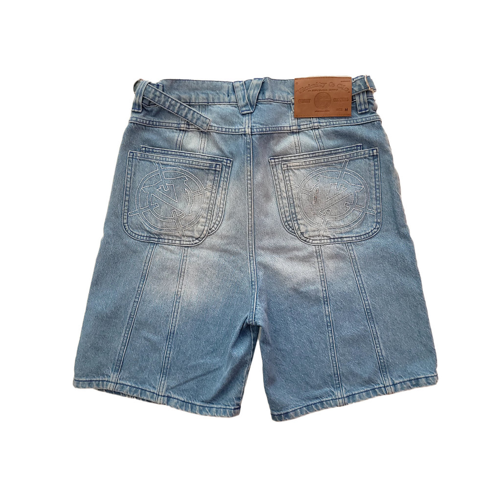 Vicinity Light Blue V Jorts Shorts (M)