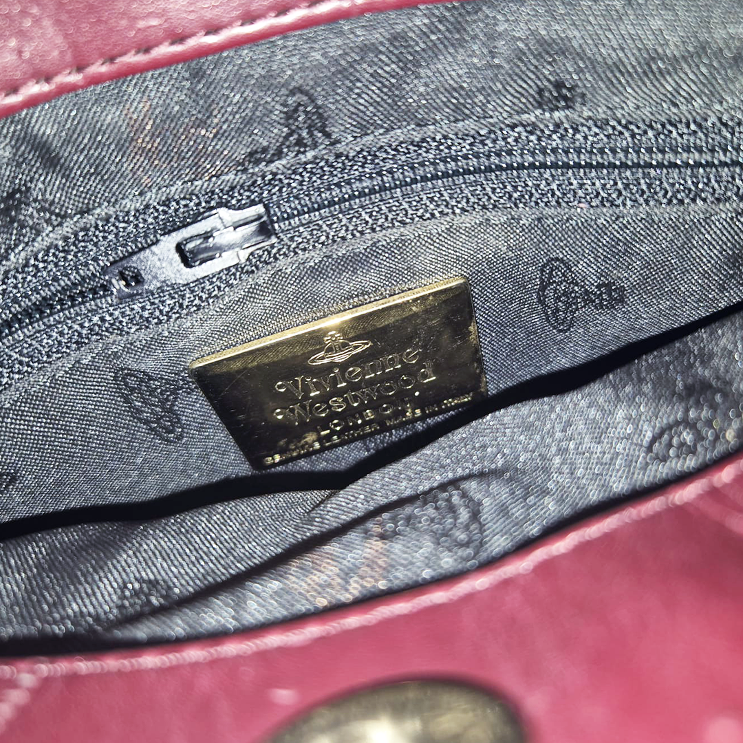 Vivienne Westwood Small Bordeaux Leopard Handbag