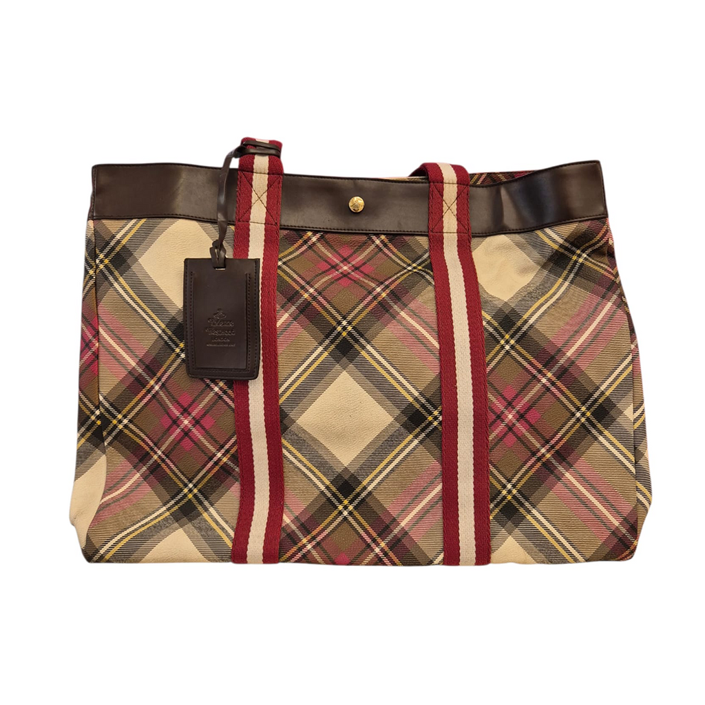 Vivienne Westwood Large Boston Tartan Bag