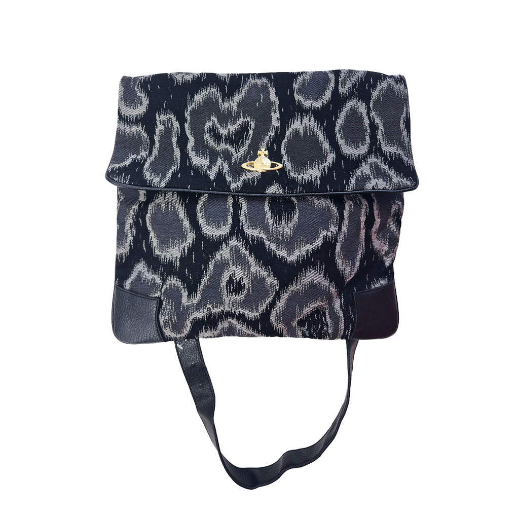 Vivienne Westwood Black Leopard Crossbody Bag