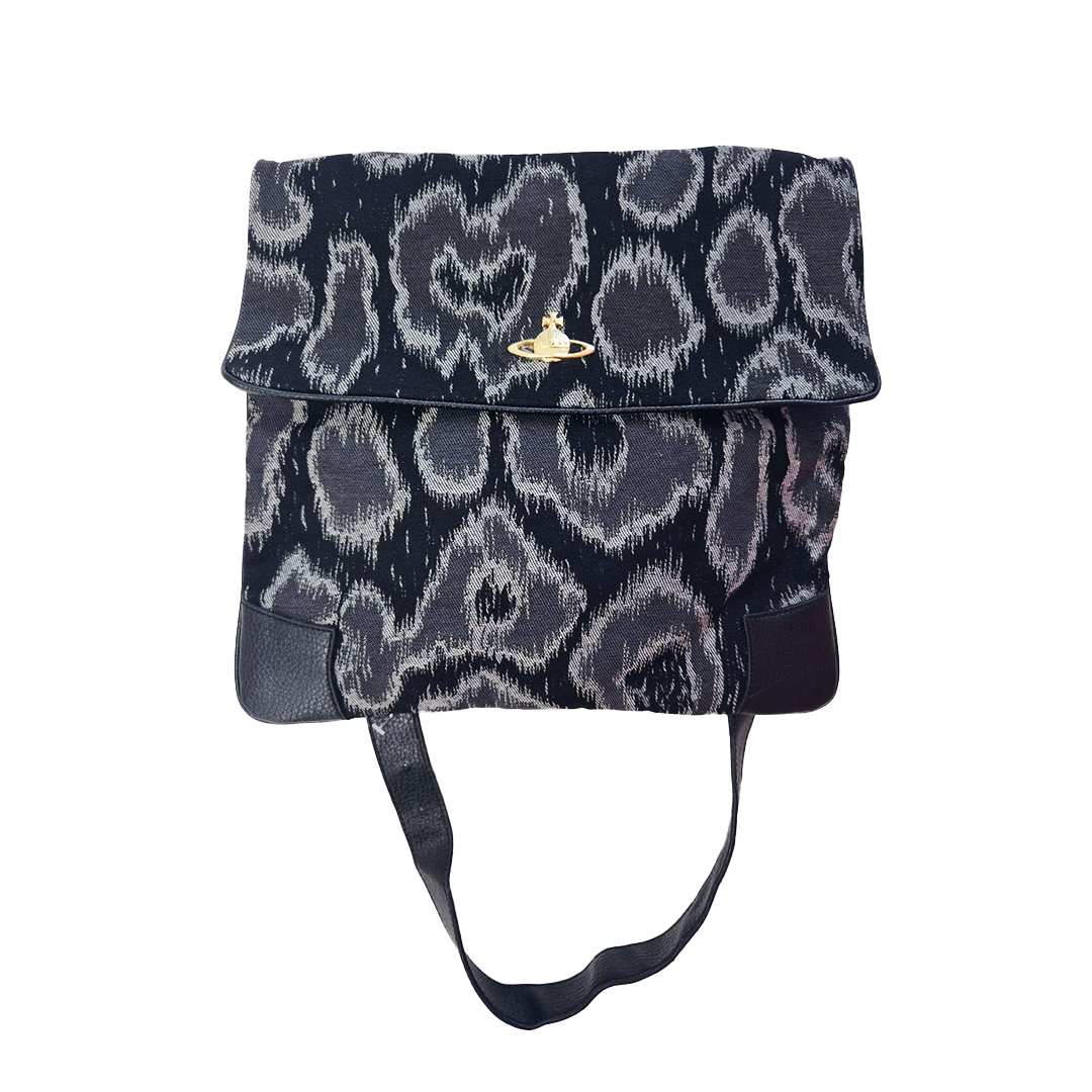Vivienne Westwood Black Leopard Crossbody Bag