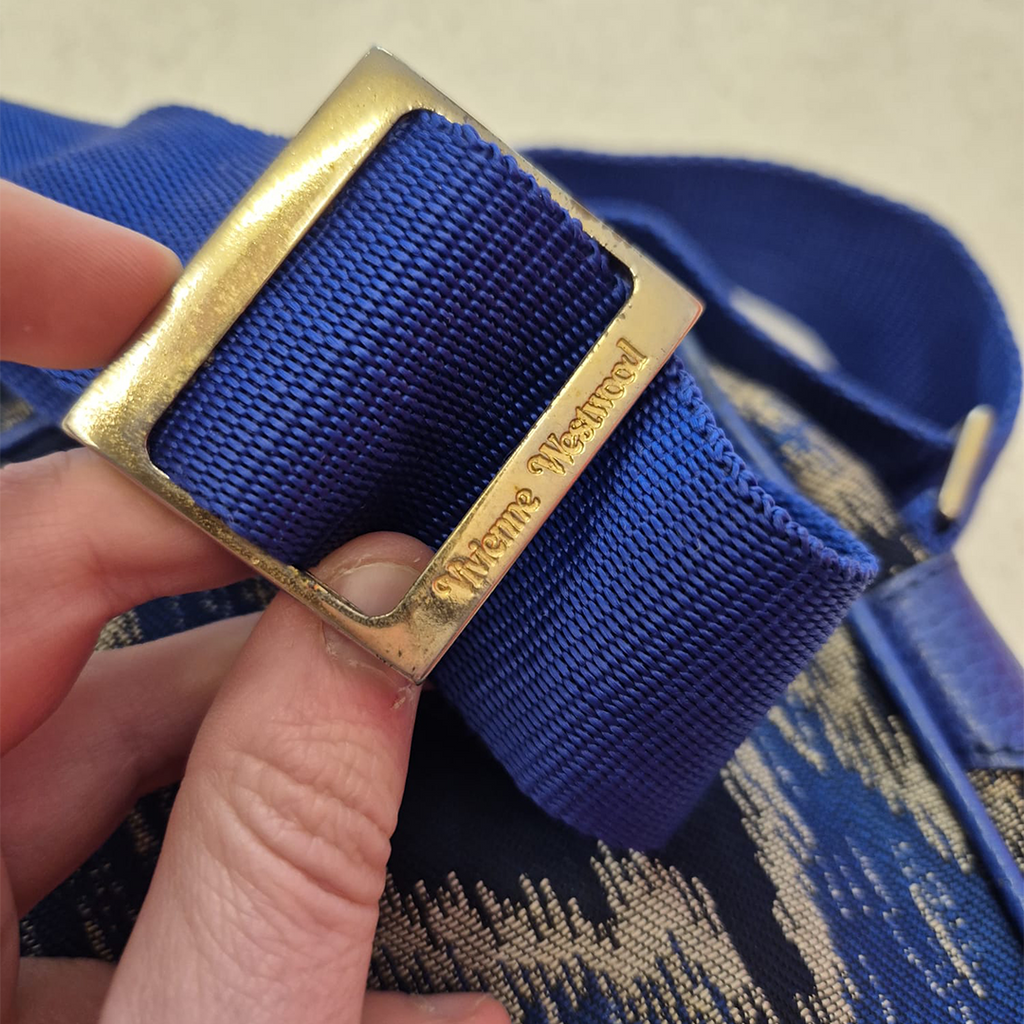 Vivienne Westwood Blue Argyle Sling Bag