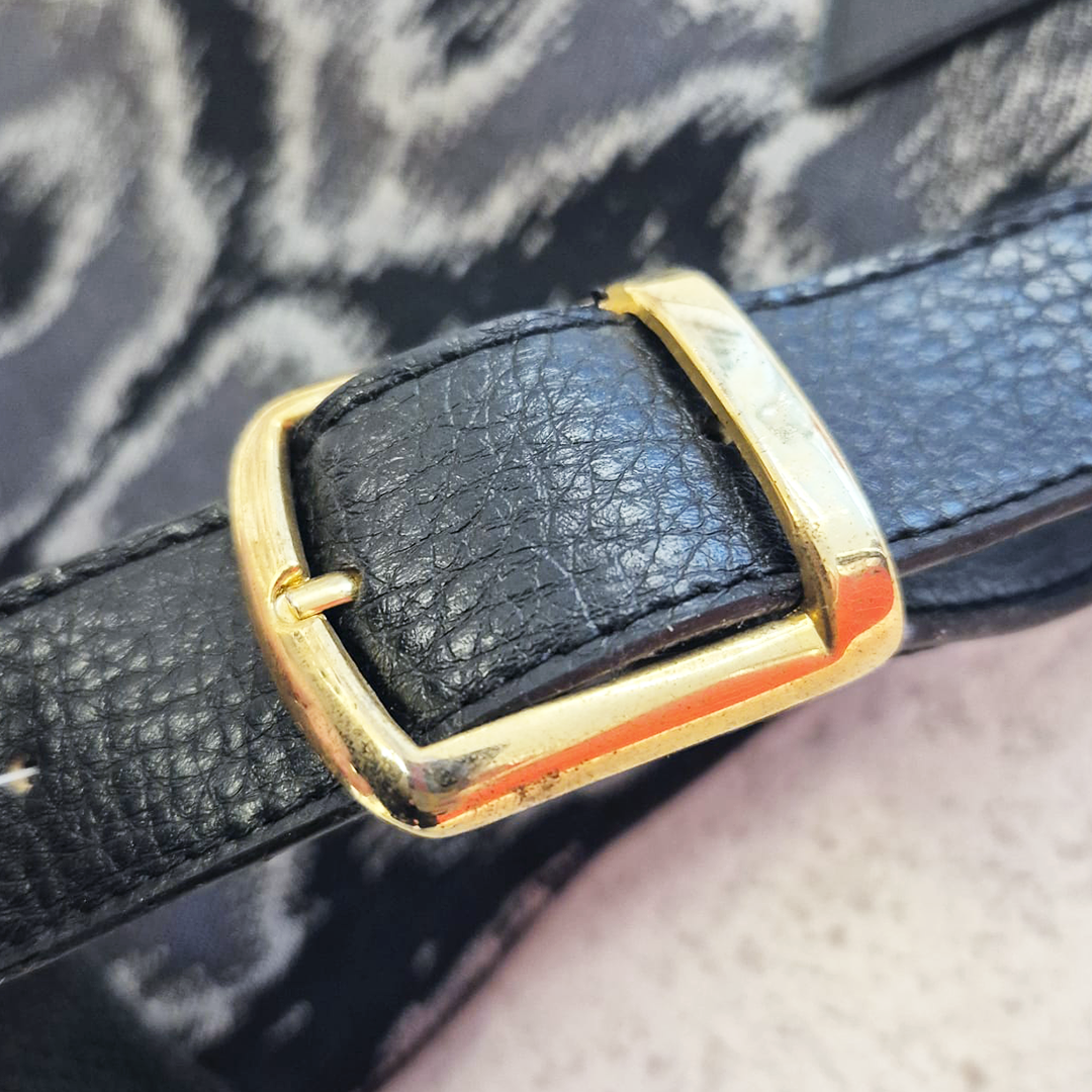 Vivienne Westwood Black Leopard Crossbody Bag