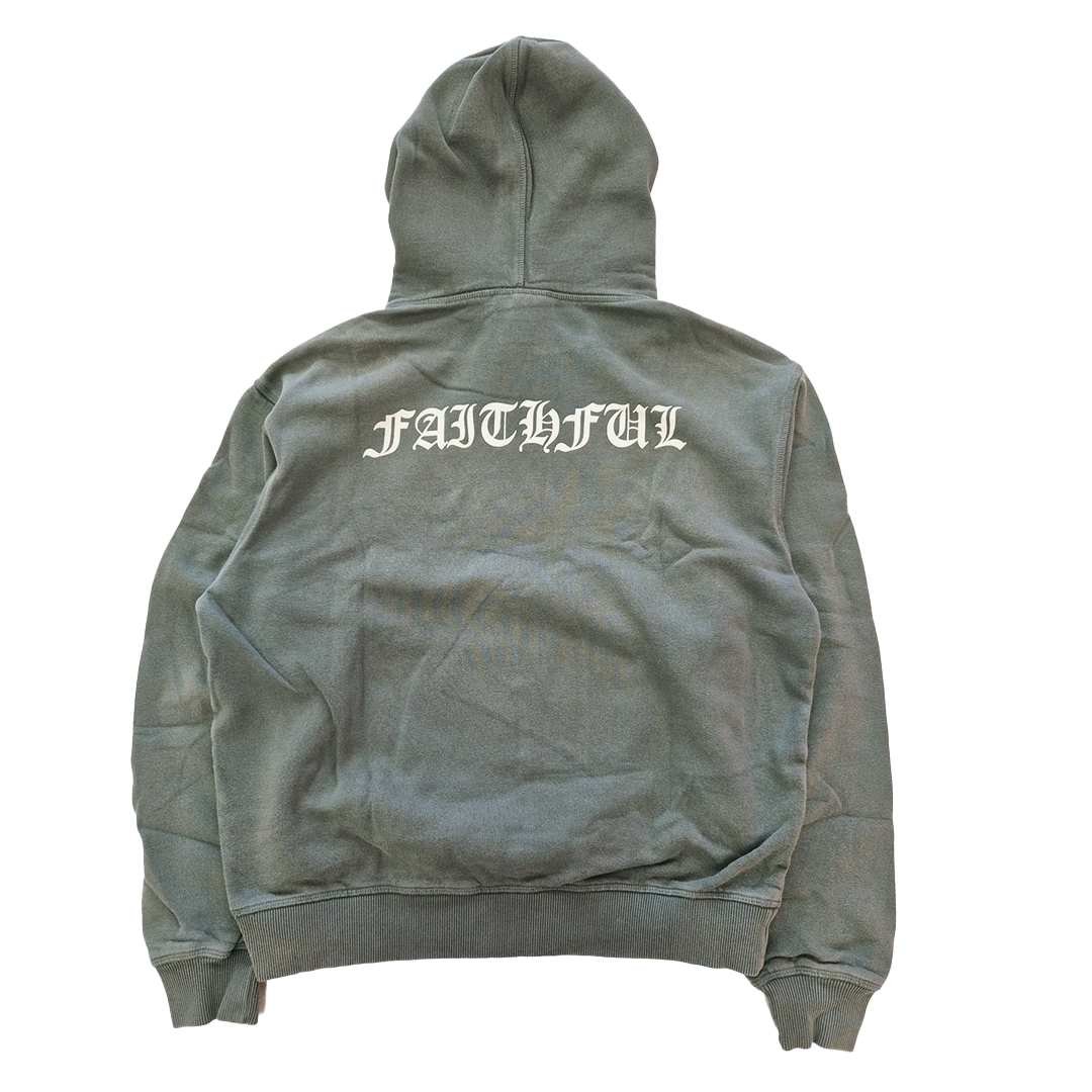 Wasted Paris Gothic Logo Green Hoodie (S)