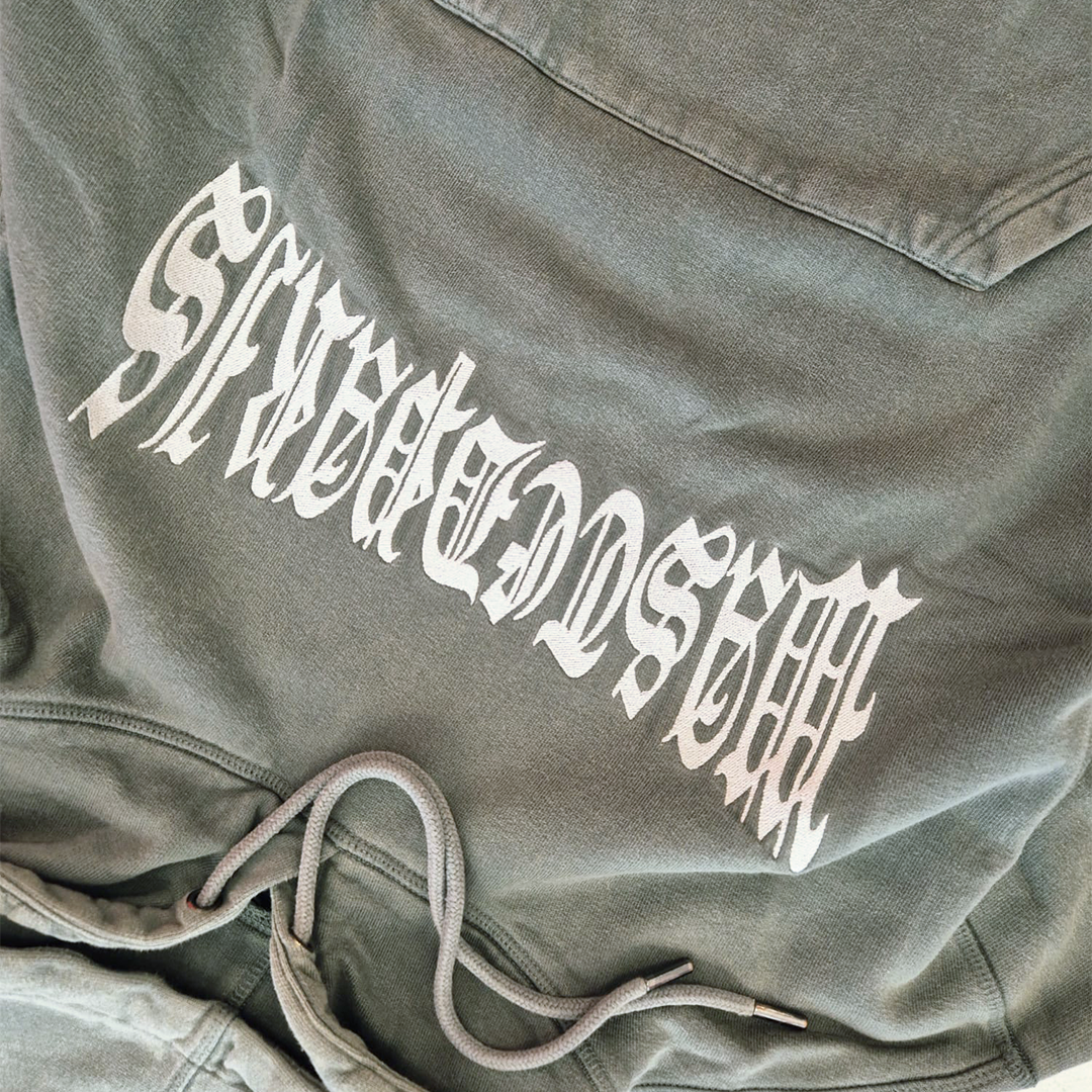 Wasted Paris Gothic Logo Green Hoodie (S)