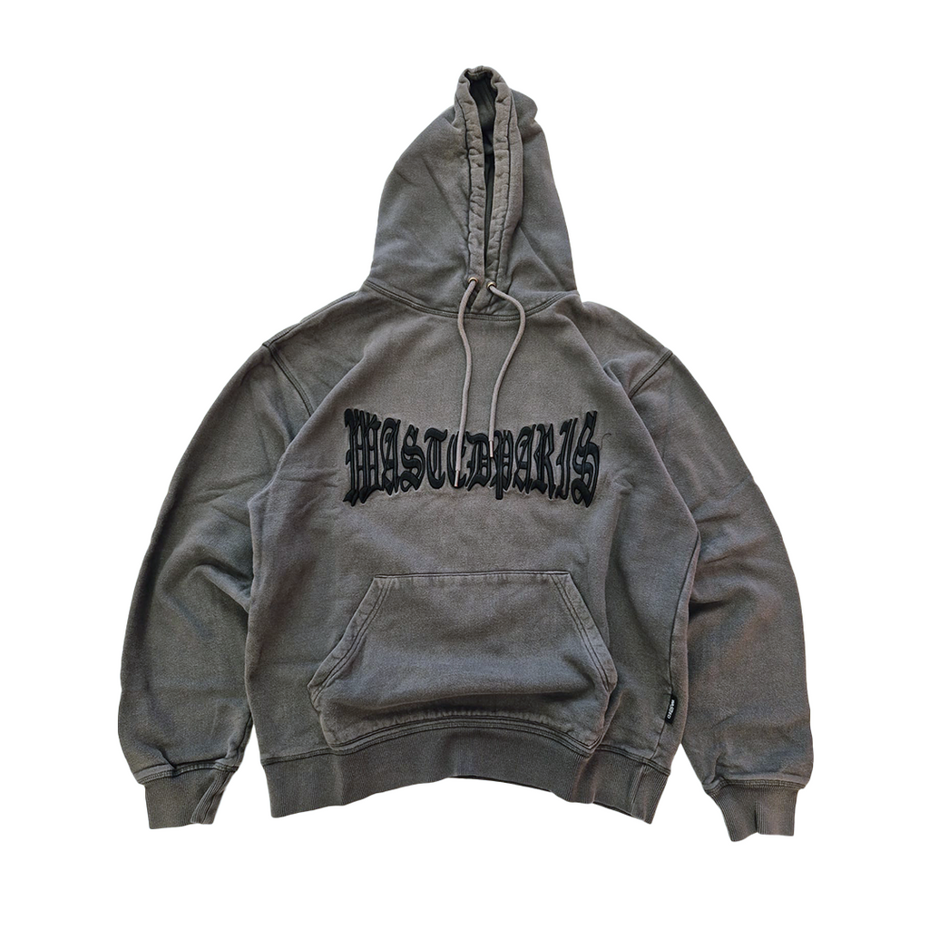 Wasted Paris Gothic Logo Grey Hoodie (S)