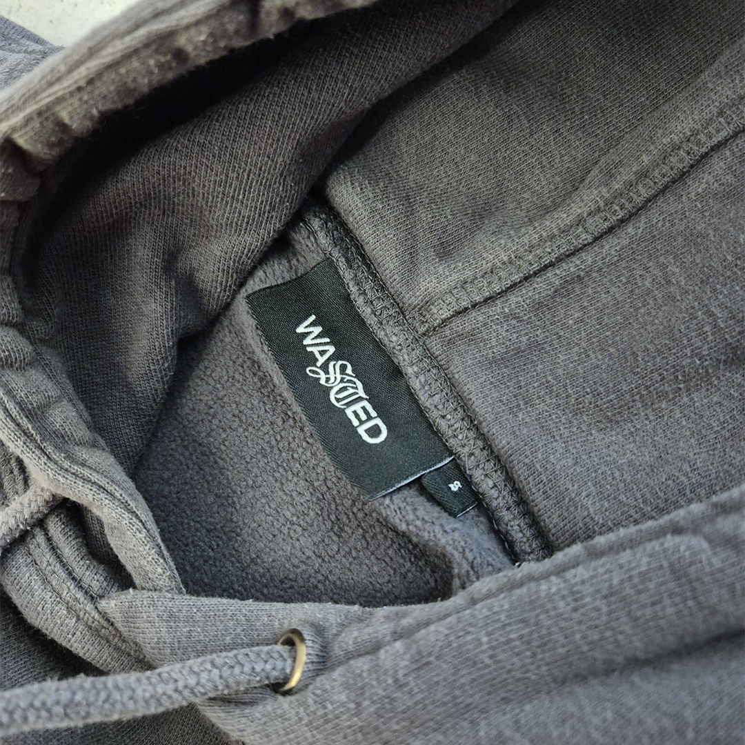 Wasted Paris Gothic Logo Grey Hoodie (S)