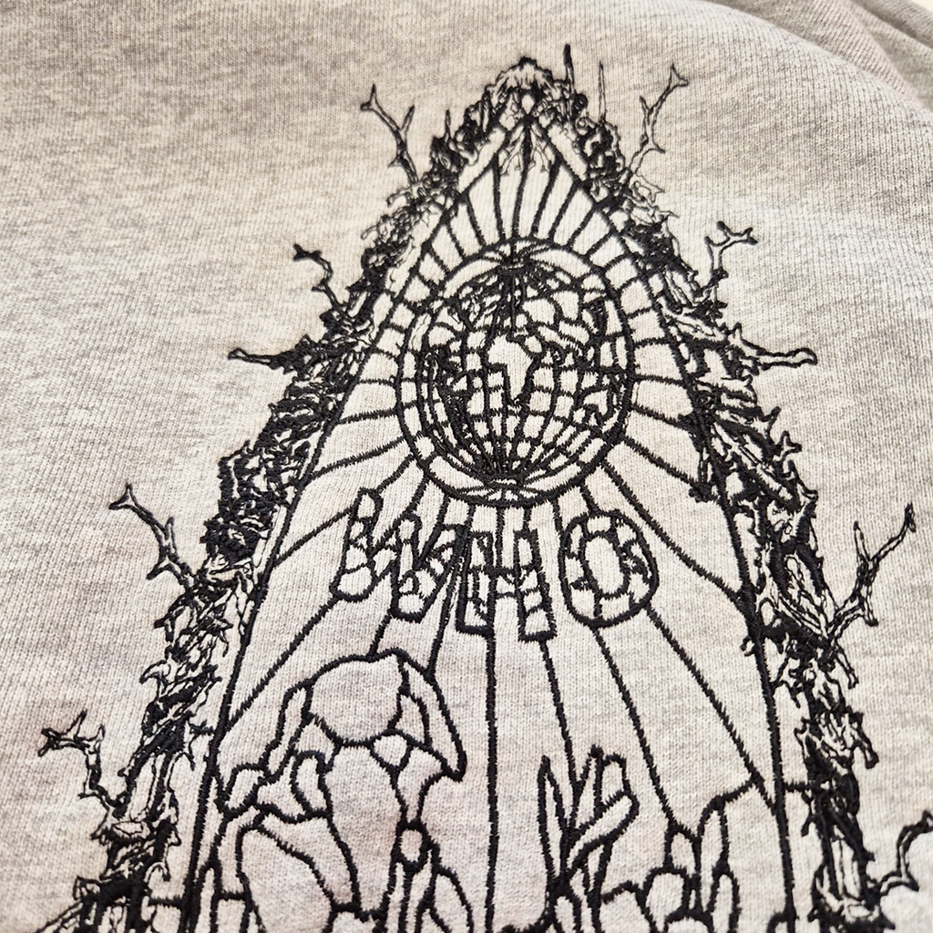 Who Decides War Embroidery Grey Sweater (S)