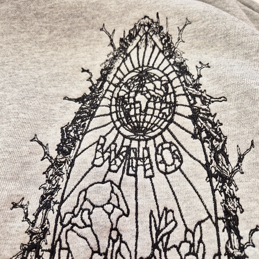 Who Decides War Embroidery Grey Sweater (S)