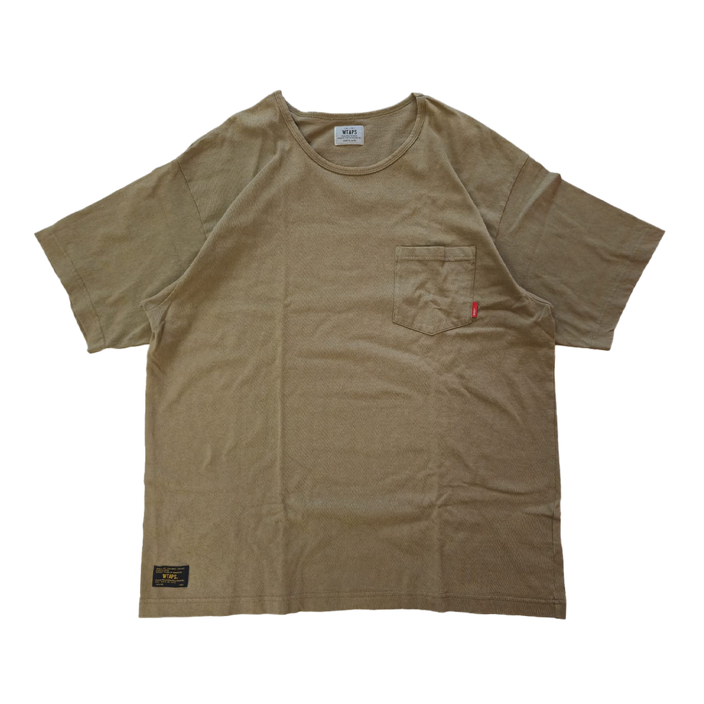 WTAPS Blank SS:U-Neck Olive Tee (L)