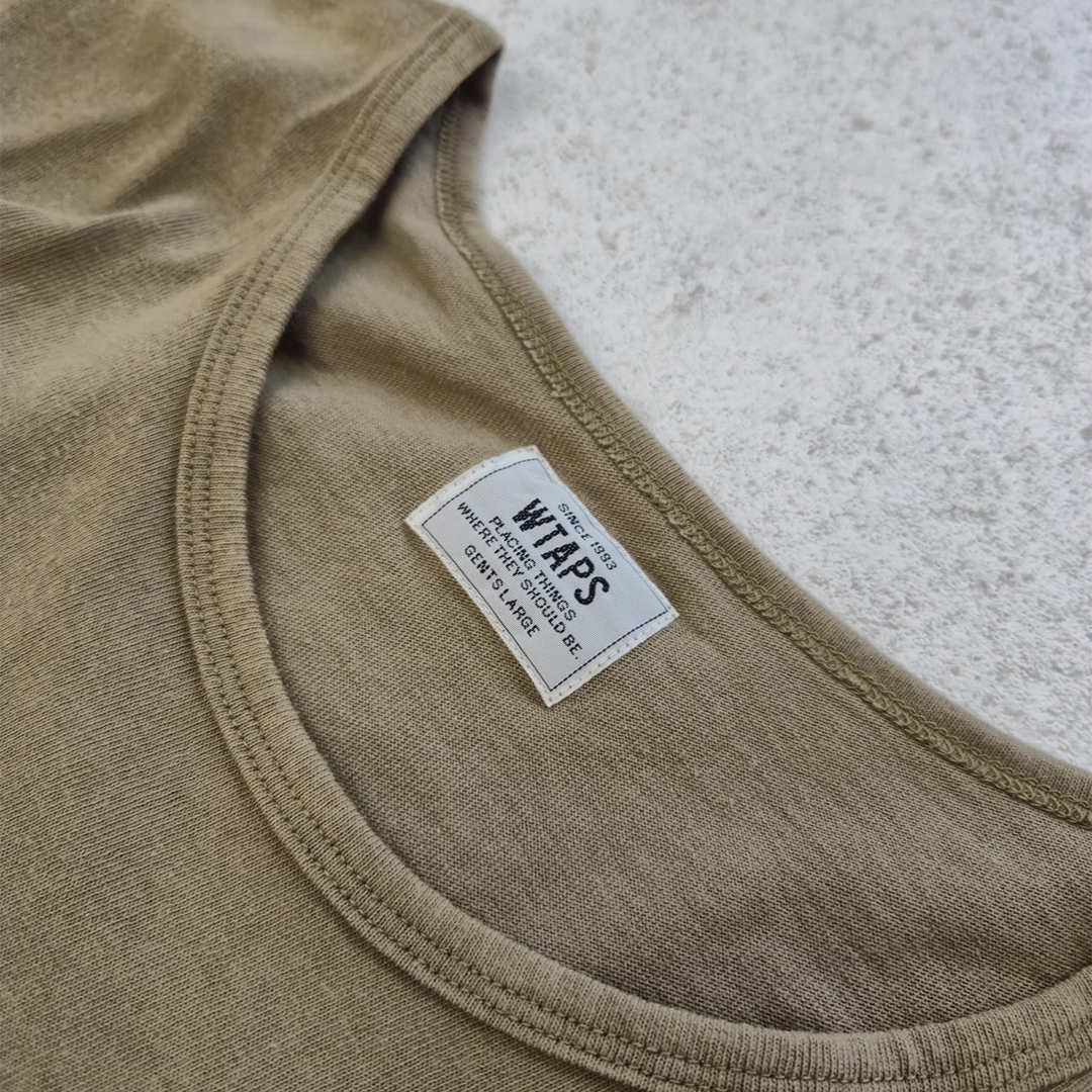 WTAPS Blank SS:U-Neck Olive Tee (L)