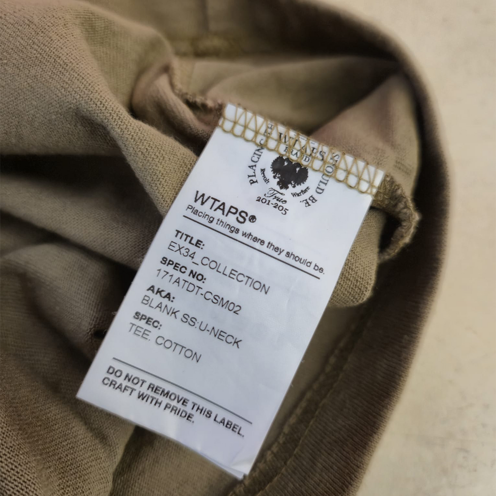 WTAPS Blank SS:U-Neck Olive Tee (L)