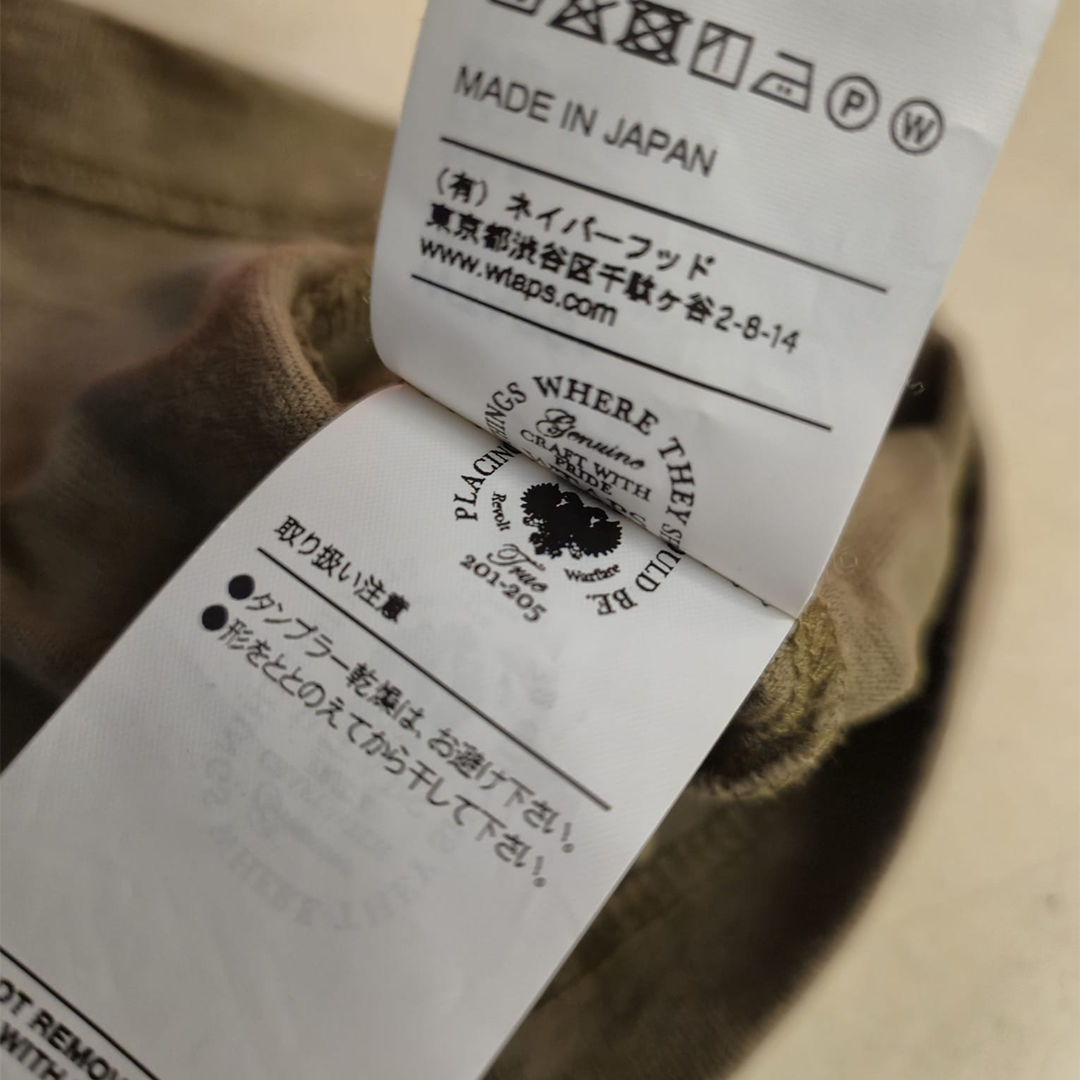 WTAPS Blank SS:U-Neck Olive Tee (L)