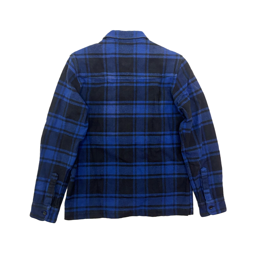 WTAPS Way Of Life Union Blue Black Long Sleeve Shirt (S)