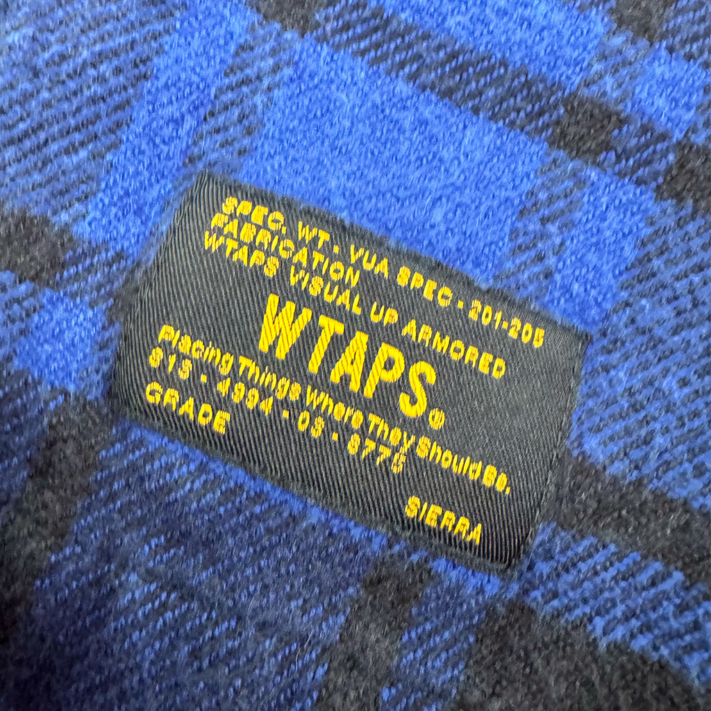 WTAPS Way Of Life Union Blue Black Long Sleeve Shirt (S)