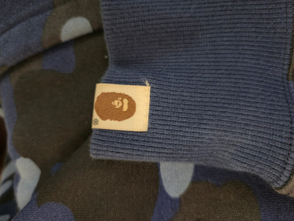 BAPE x Russel Blue Camo Hoodie (XL)