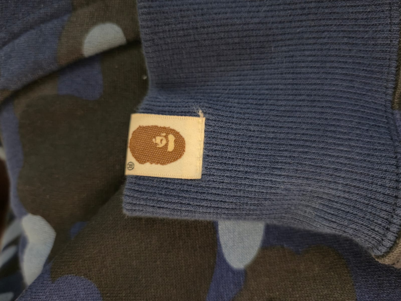 BAPE x Russel Blue Camo Hoodie (XL)