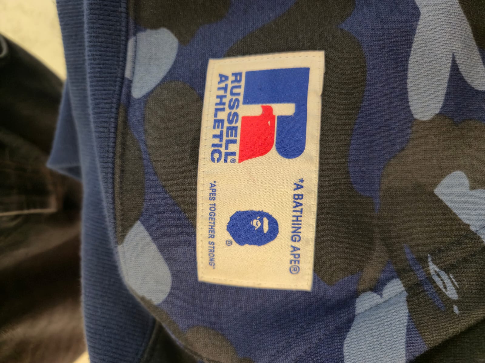BAPE x Russel Blue Camo Hoodie (XL)