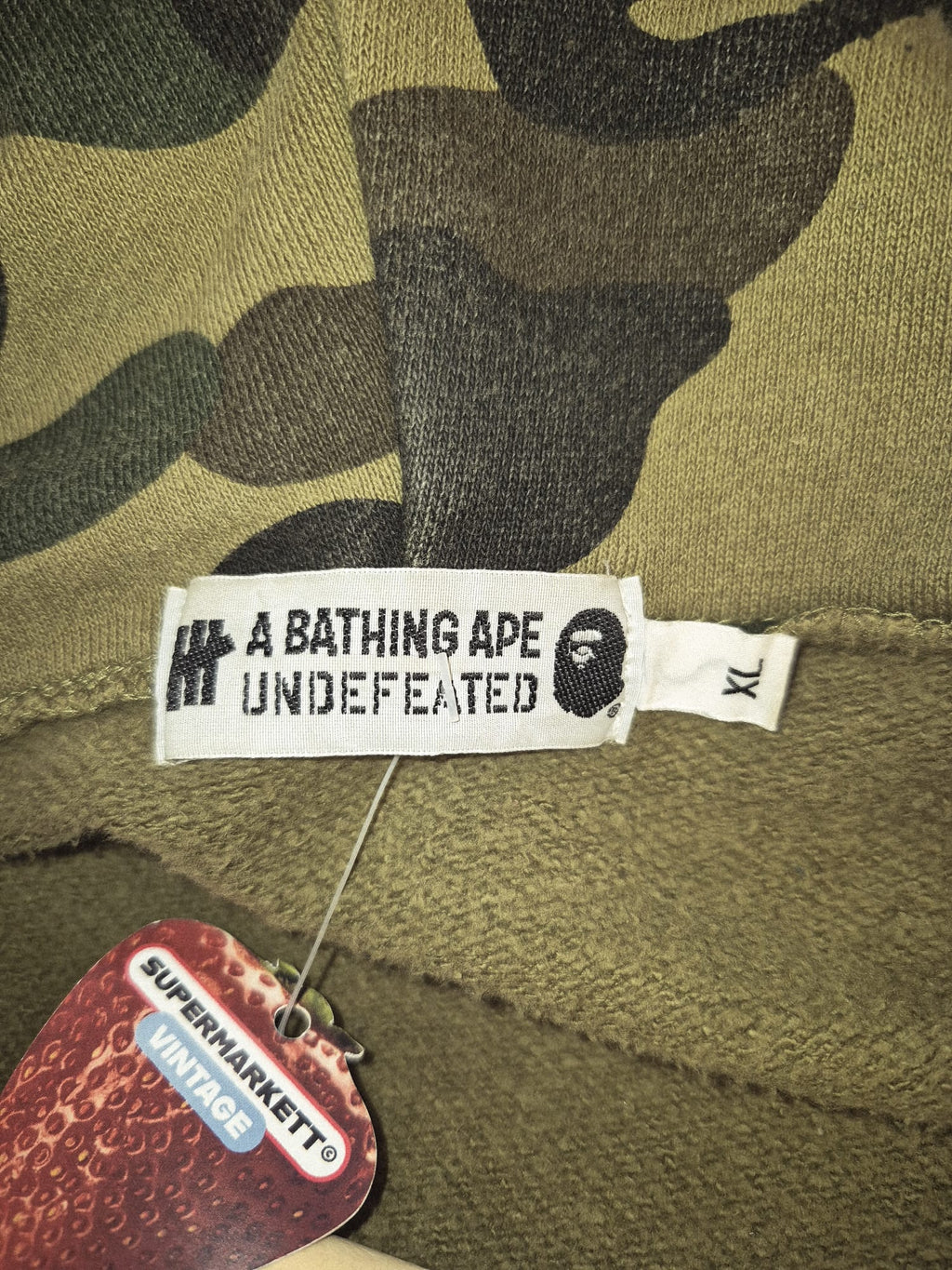 BAPE x Undefeated Camo Hoodie Full Zip (XL)