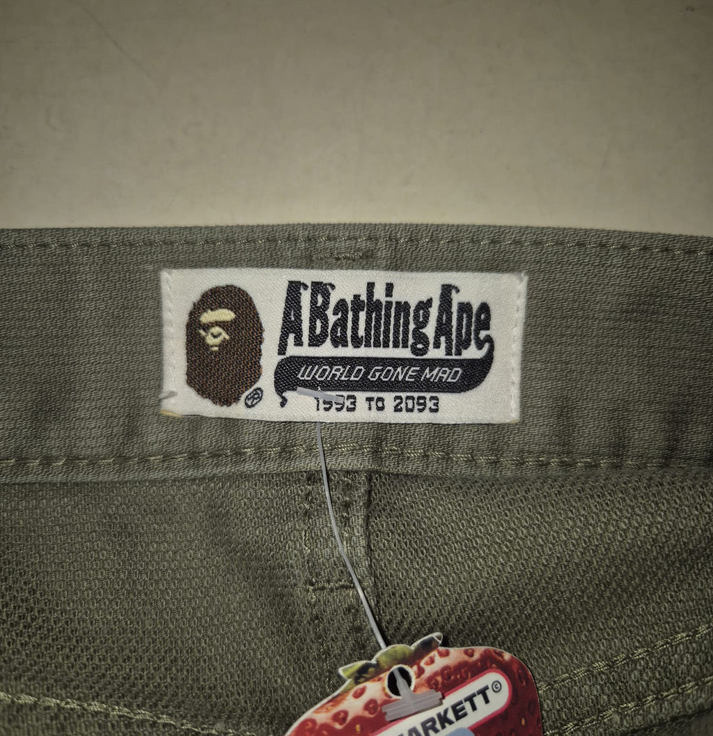 Bape Vintage Green Star Embroidered Pants (M)