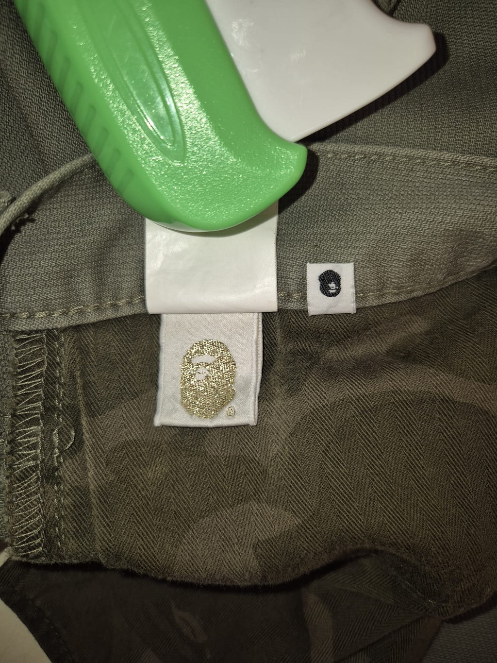 Bape Vintage Green Star Embroidered Pants (M)