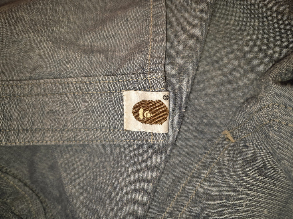 BAPE Busy Oprtr Blue S/S Shirt (L)