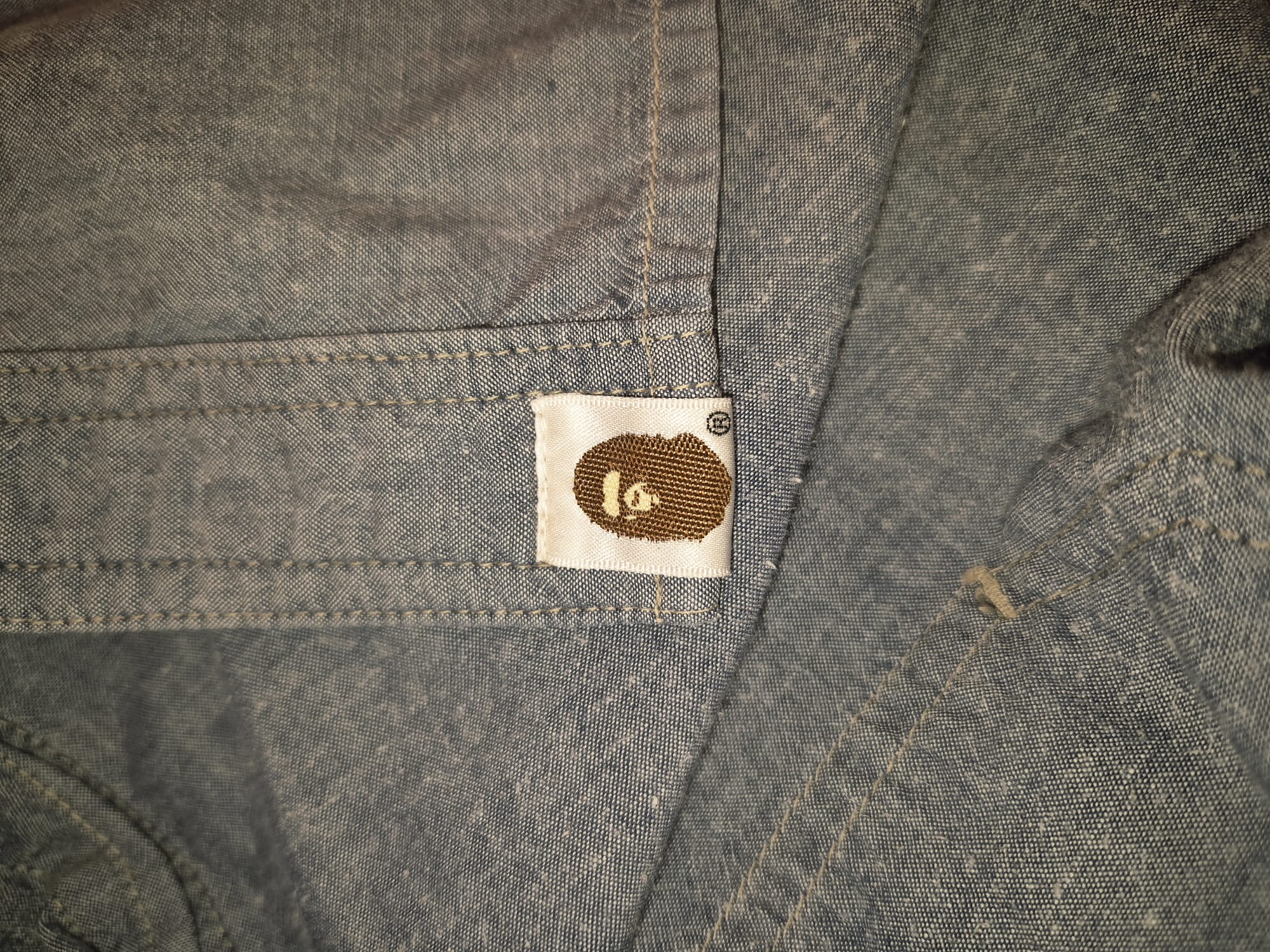 BAPE Busy Oprtr Blue S/S Shirt (L)