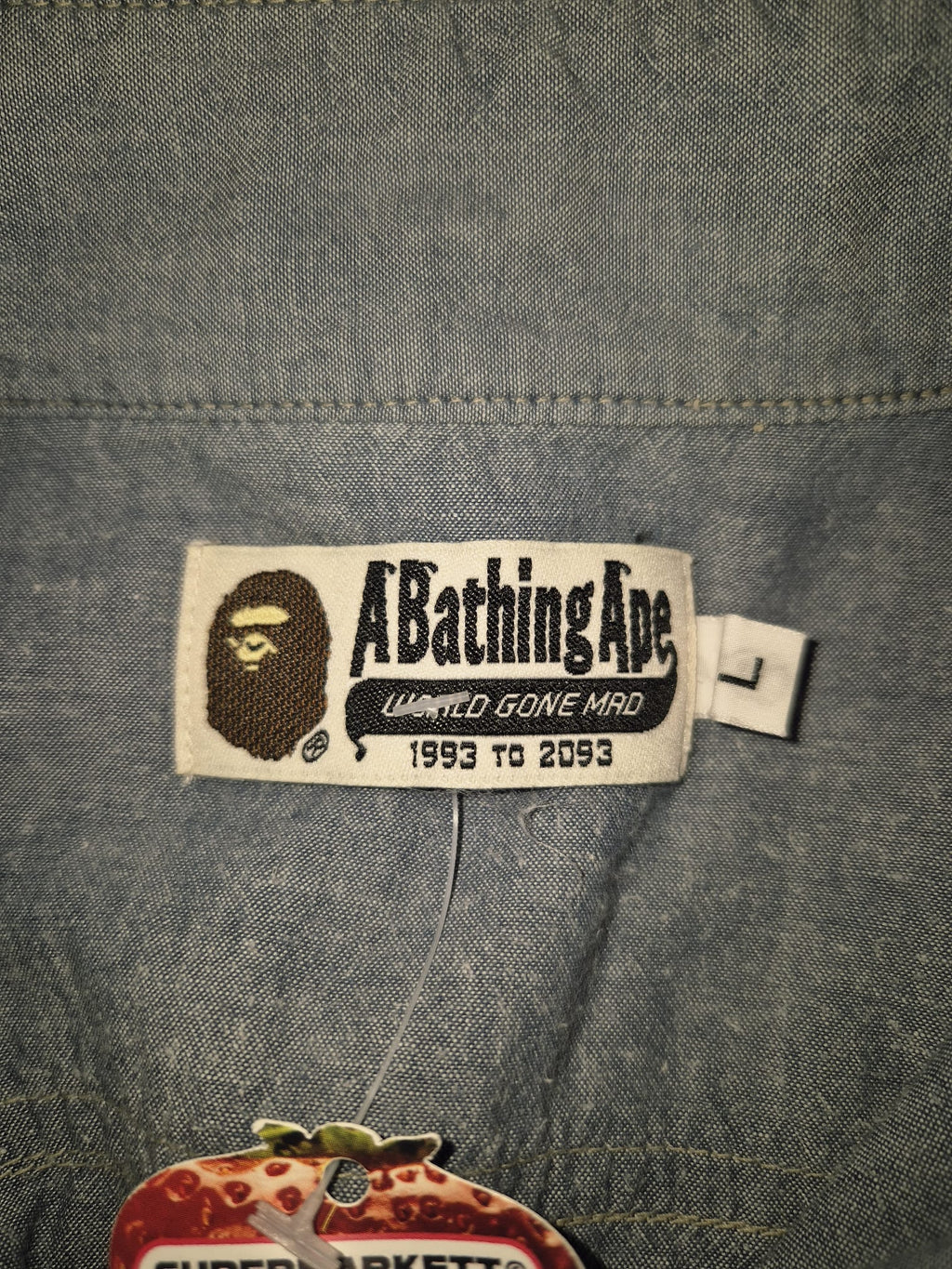 BAPE Busy Oprtr Blue S/S Shirt (L)