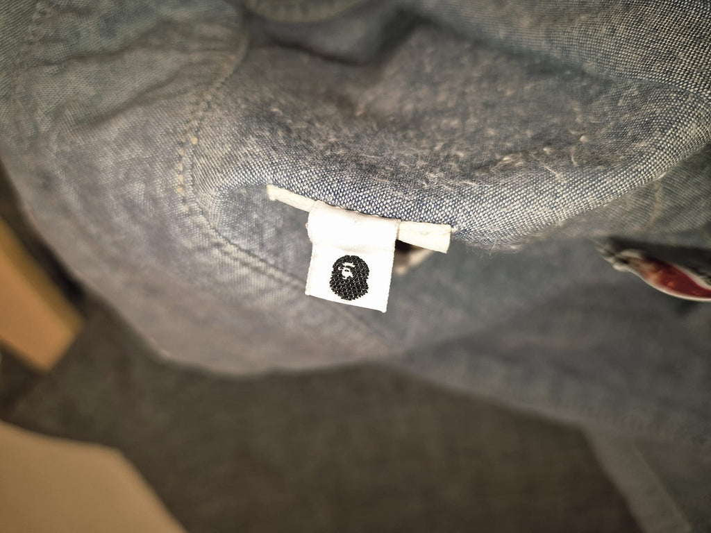 BAPE Busy Oprtr Blue S/S Shirt (L)