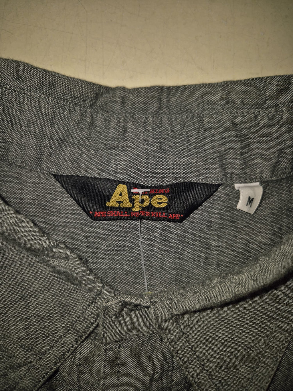 BAPE Grey Nigo Era Old Tag Shirt (M)