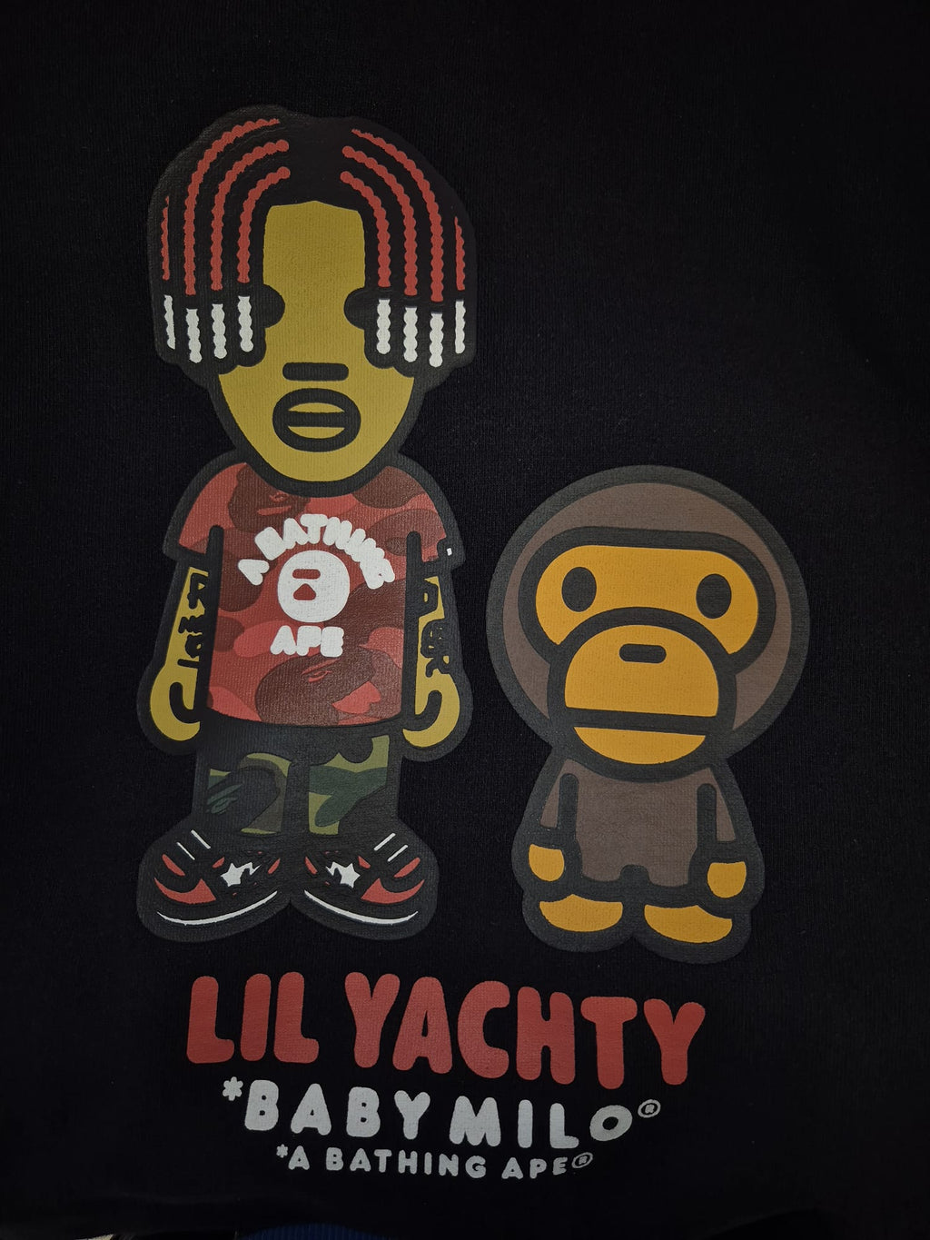 BAPE Baby Milo x Lil Yachty Black Hoodie (2XL)