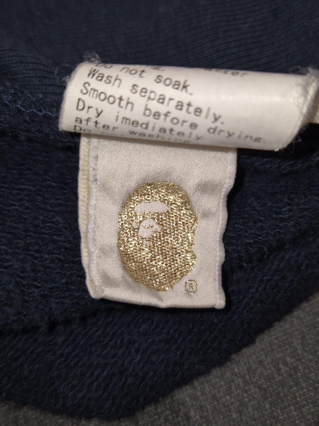 BAPE Generals OG Navy Marine Hooded Sweater (L)