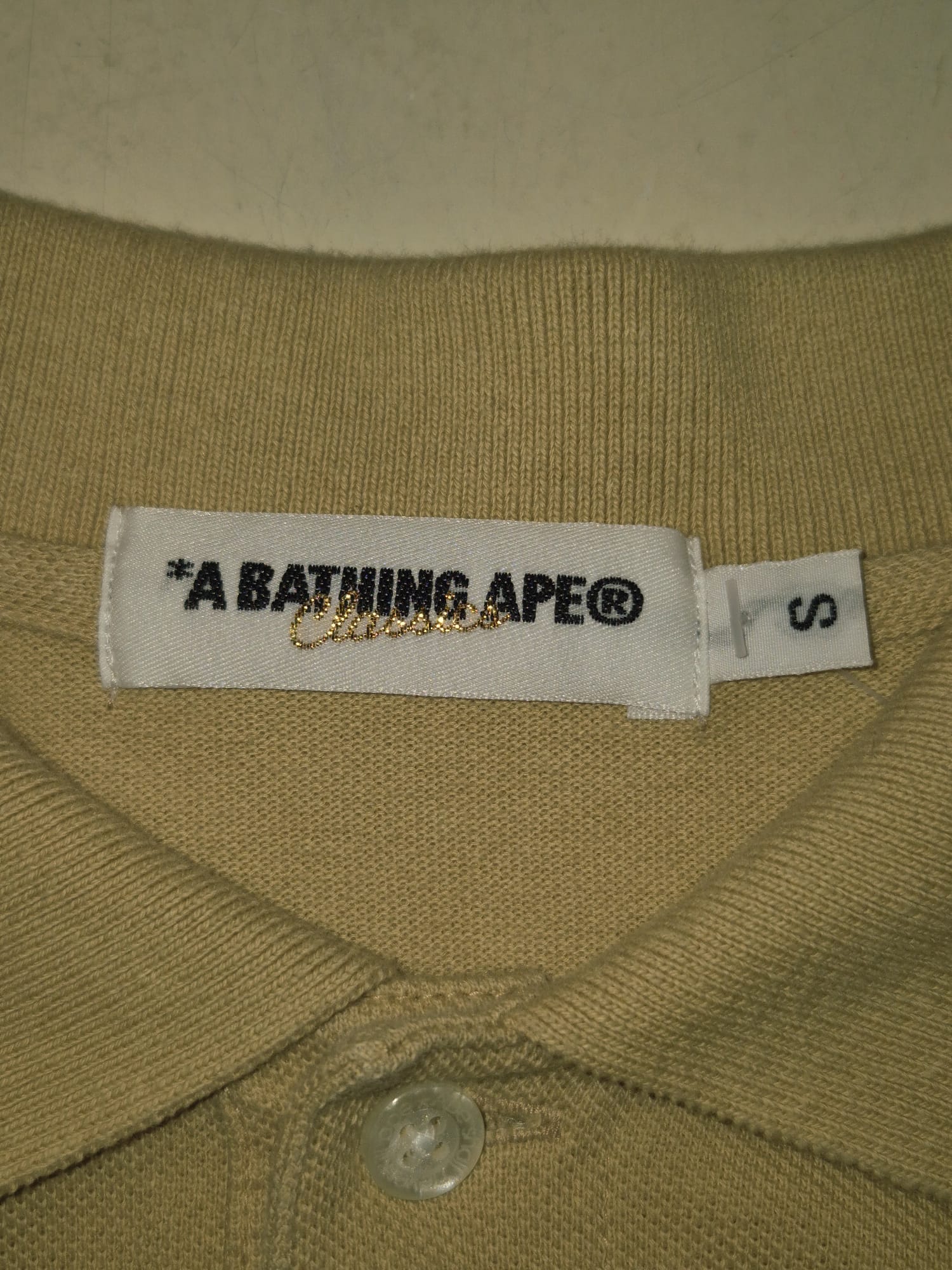 BAPE Ape Head One Point Polo Yellow (S)