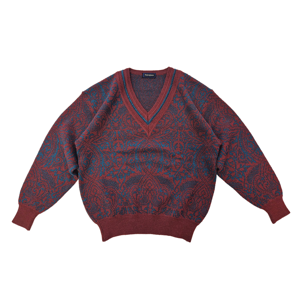 YSL V-Neck Knitted Sweater (L)