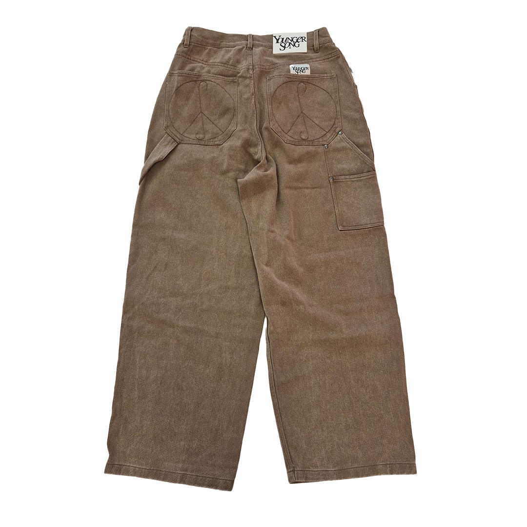 Younger Song Brown Cargo Pants (M)